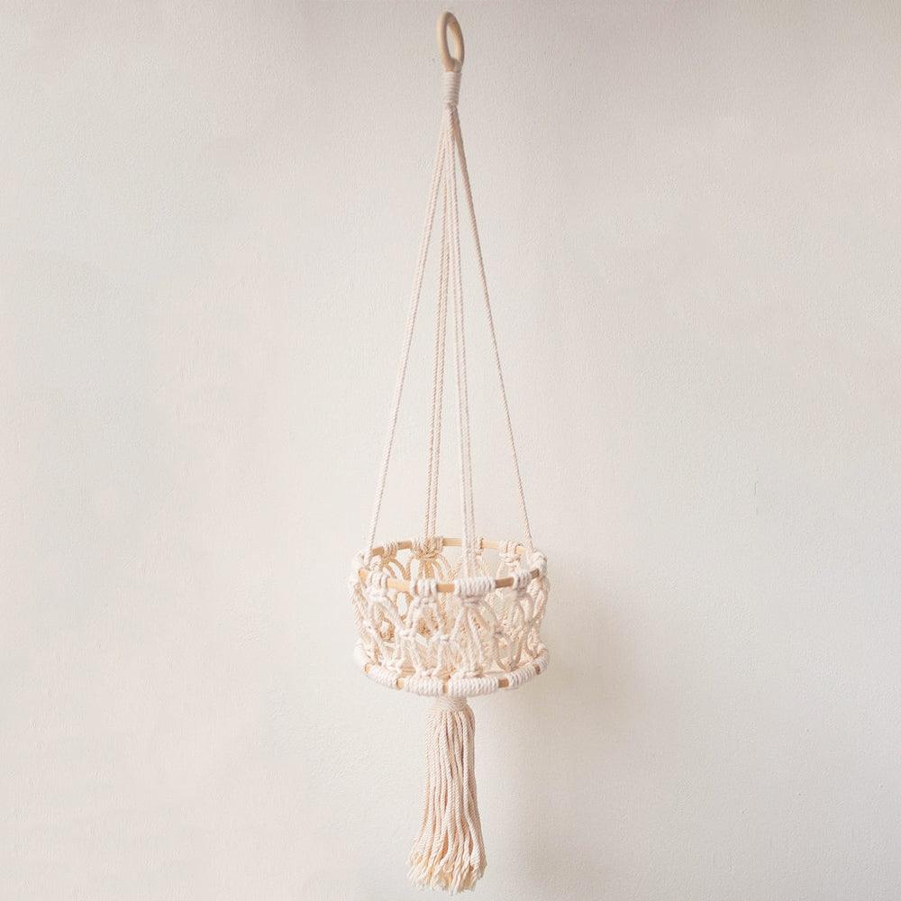 Frendorf | MacraBloom Hängekorb | Boho Makramee Design | Mehrschichtig | Stilvolle Aufbewahrung & Deko
