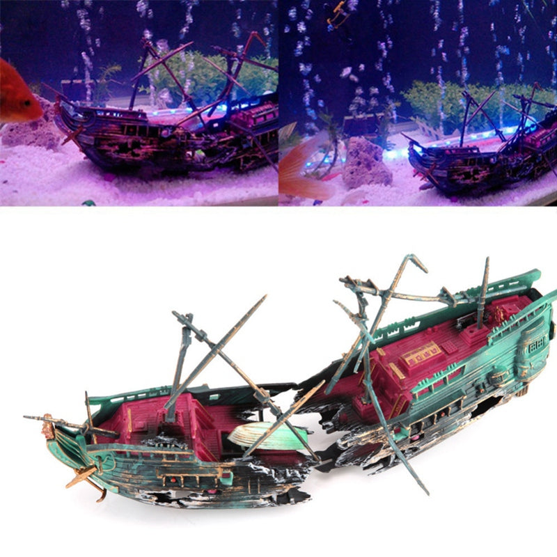 Große Schiffswrack-Aquariumdekoration