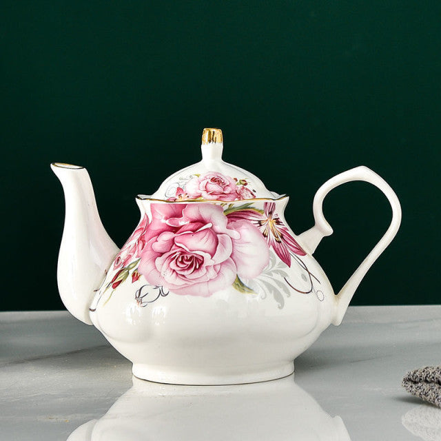 Luxuriöse Bone China Teekanne 400/900ML ist ein klassischer Porzellankessel für Zuhause und ein perfektes Geschenk