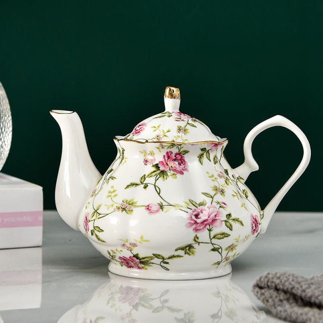Luxuriöse Bone China Teekanne 400/900ML ist ein klassischer Porzellankessel für Zuhause und ein perfektes Geschenk