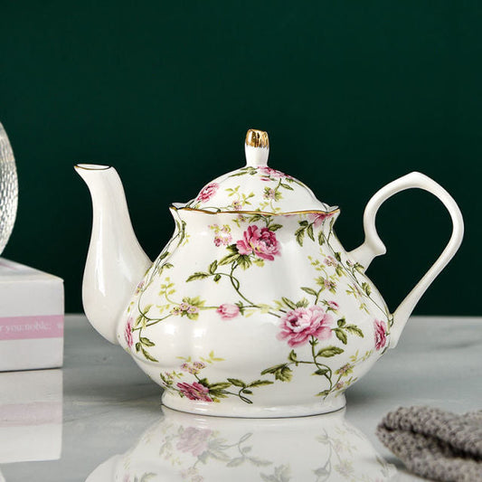 Luxuriöse Bone China Teekanne 400/900ML ist ein klassischer Porzellankessel für Zuhause und ein perfektes Geschenk