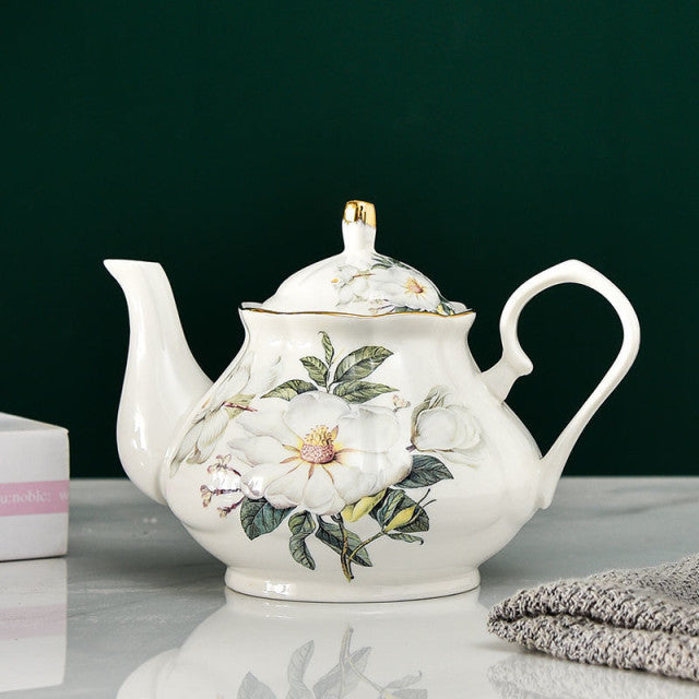 Luxuriöse Bone China Teekanne 400/900ML ist ein klassischer Porzellankessel für Zuhause und ein perfektes Geschenk