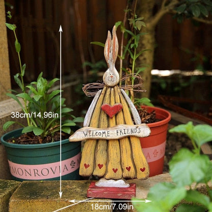 Holz Retro Ostern Hase Außen Ornament
