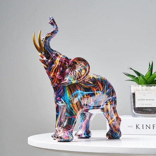 Frendorf | VibrantTrunk – Moderne Elefant Kunst Skulptur