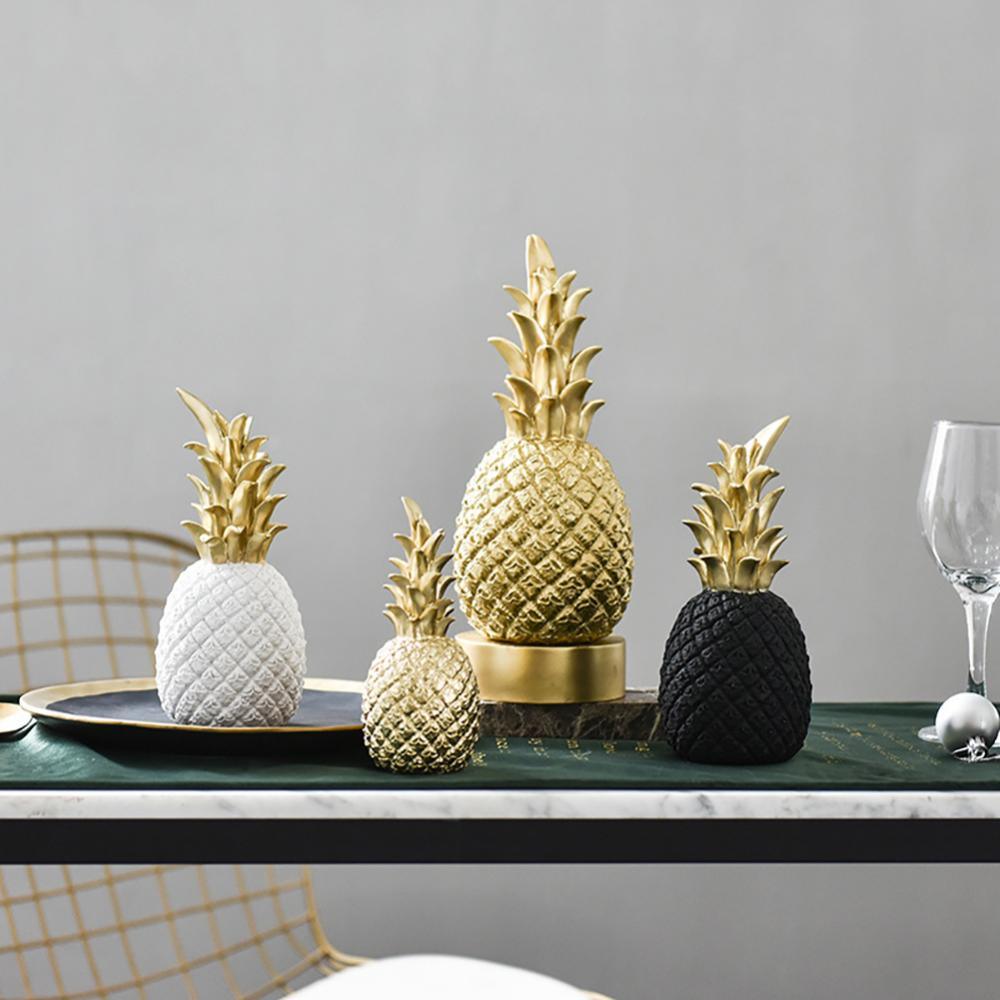 Frendorf | PineLux Glänzende Ananas Dekofigur | Modernes Design | In 3 Farben & Größen erhältlich