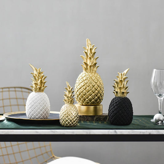 Frendorf | PineLux Glänzende Ananas Dekofigur | Modernes Design | In 3 Farben & Größen erhältlich