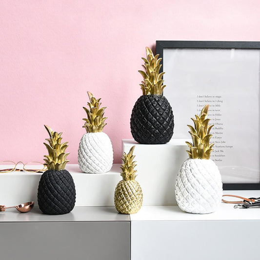 Frendorf | PineLux Glänzende Ananas Dekofigur | Modernes Design | In 3 Farben & Größen erhältlich