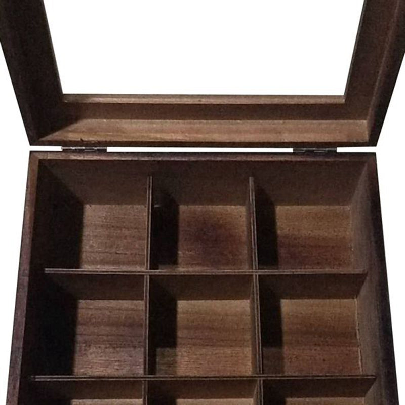 Large Grid Caddy Holz Tee Aufbewahrungsbox