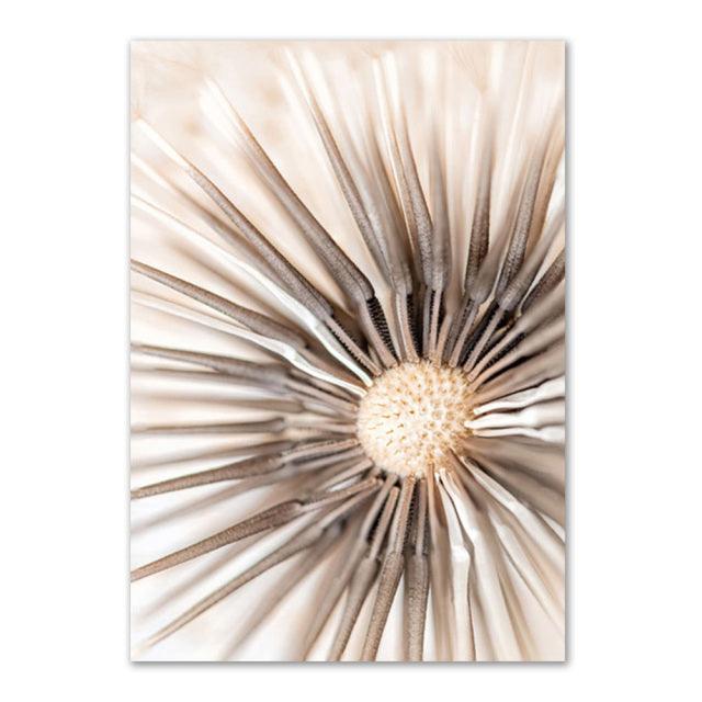 Beige Gras Boho Wandkunst Leinwand