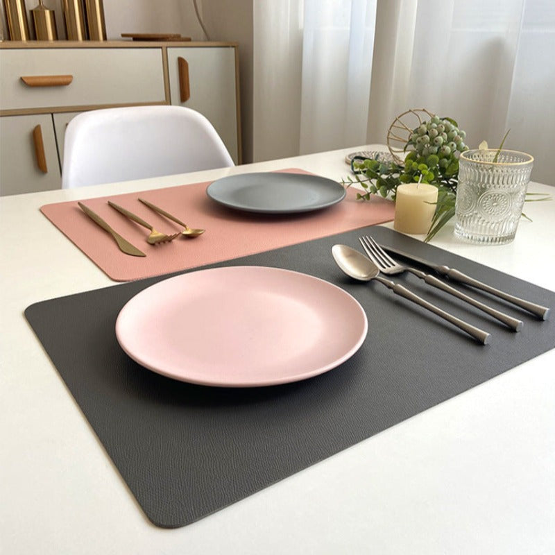 Moderne Rechteckige Wasserdichte PU-Leder Platzsets