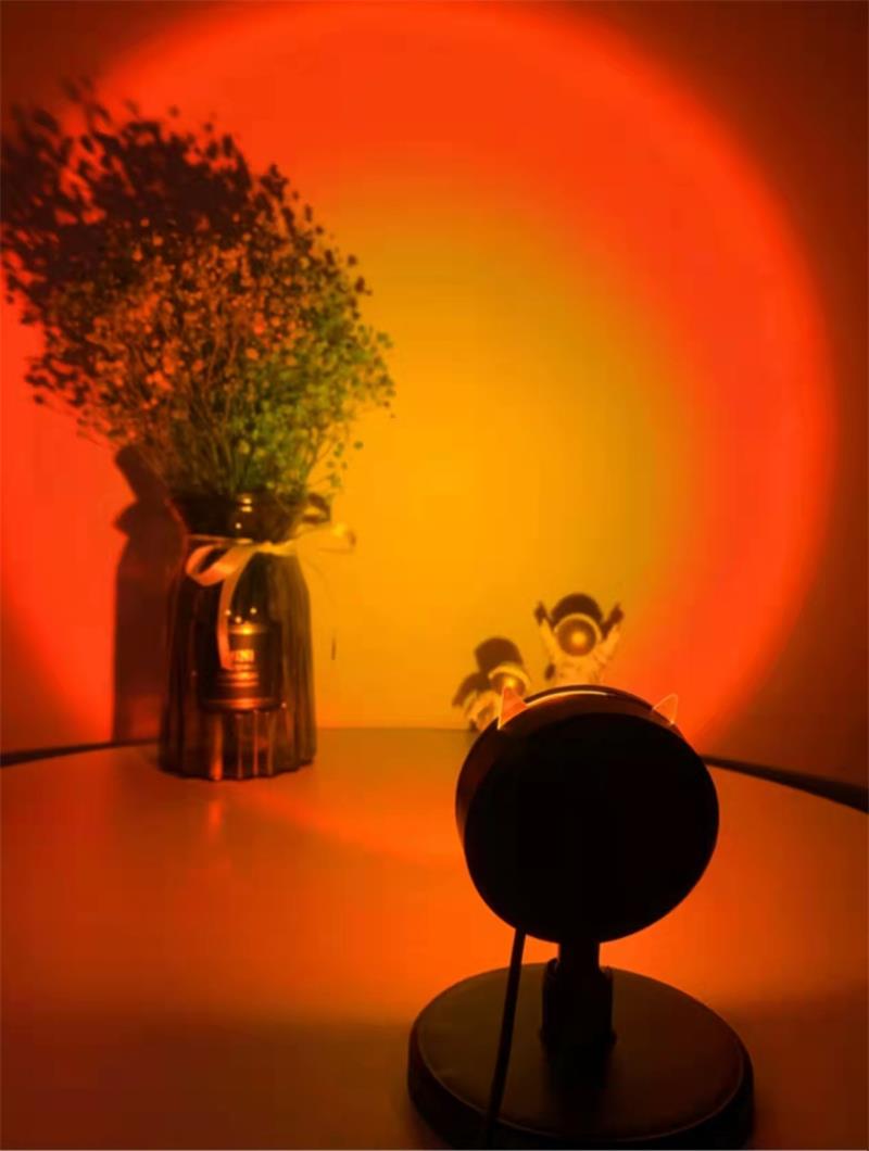 Frendorf | Katze Ohren Schreibtisch Sonnenuntergang Lampe
