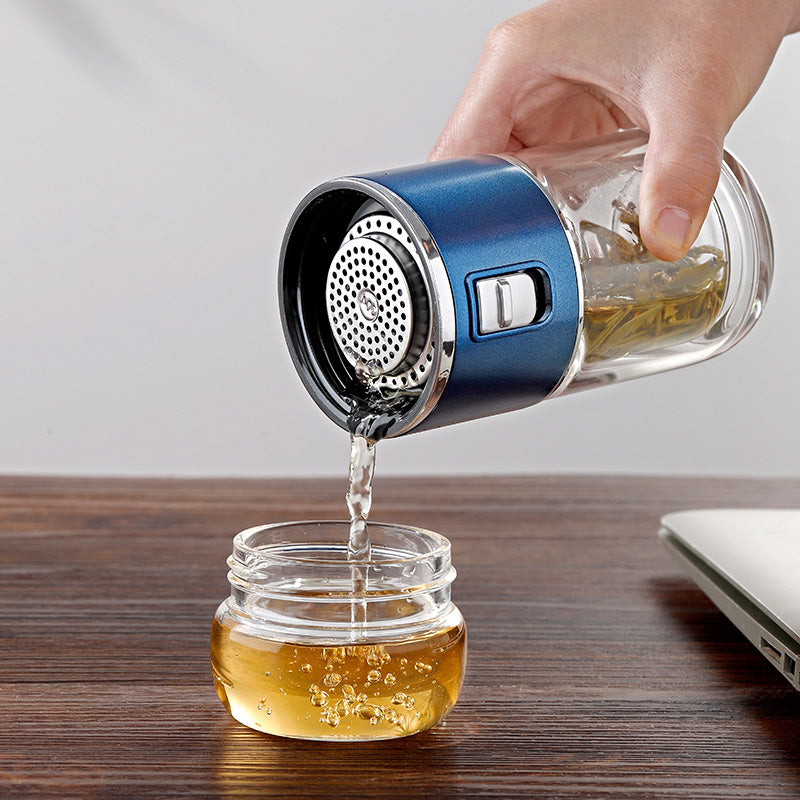 Doppelglas Tee-Infuser Thermosflasche