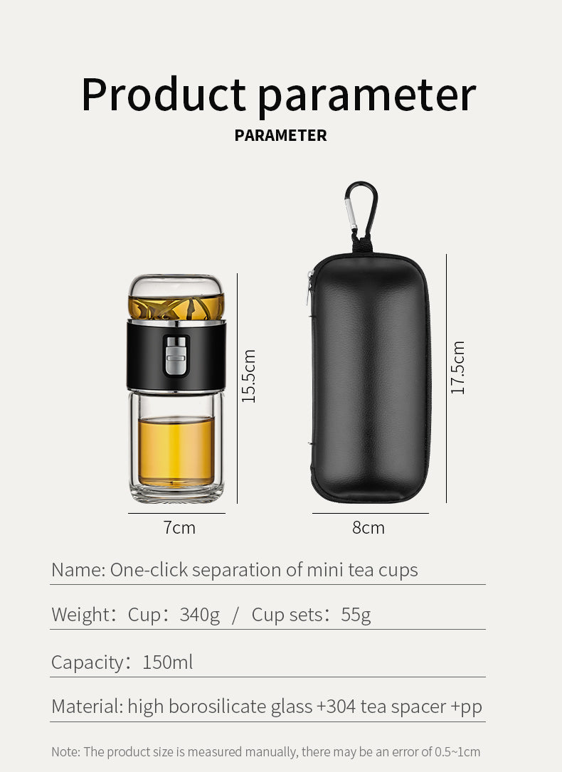 Doppelglas Tee-Infuser Thermosflasche