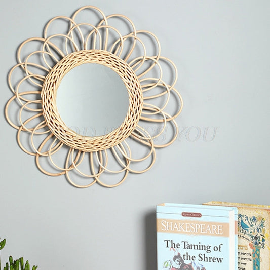 Boho Rattan Weiden Spiegel