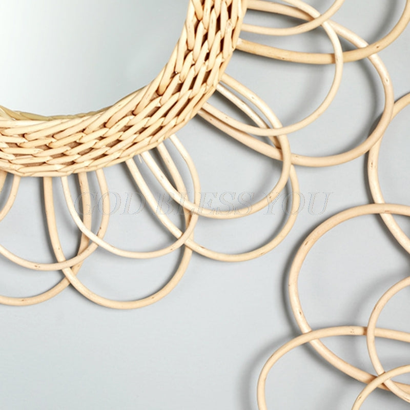 Boho Rattan Weiden Spiegel