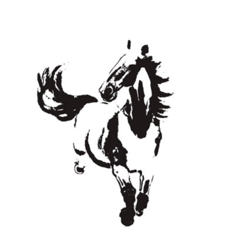 White And Black Chinese Style - Canvas Wall Art Painting