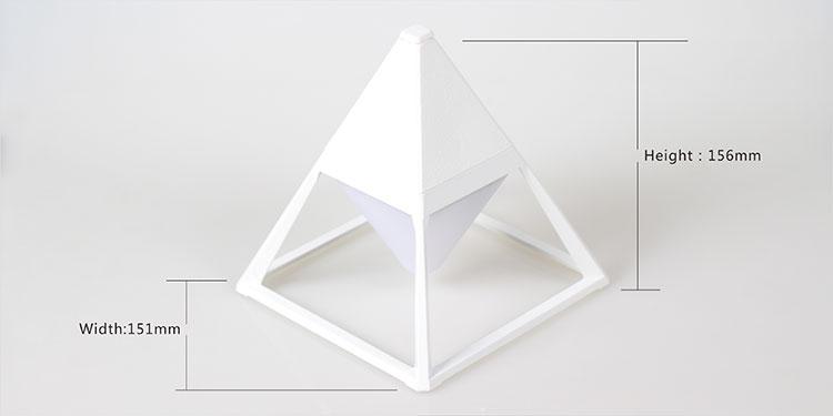 Frendorf | LumiPyramid Touch LED Lampe | Dimmbare Beleuchtung | Stilvolle Diamant-Optik | Perfekt für Zuhause & Büro