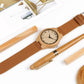 Frendorf | Bamboo Holzuhren für Männer und Frauen - Lederband in Geschenkbox