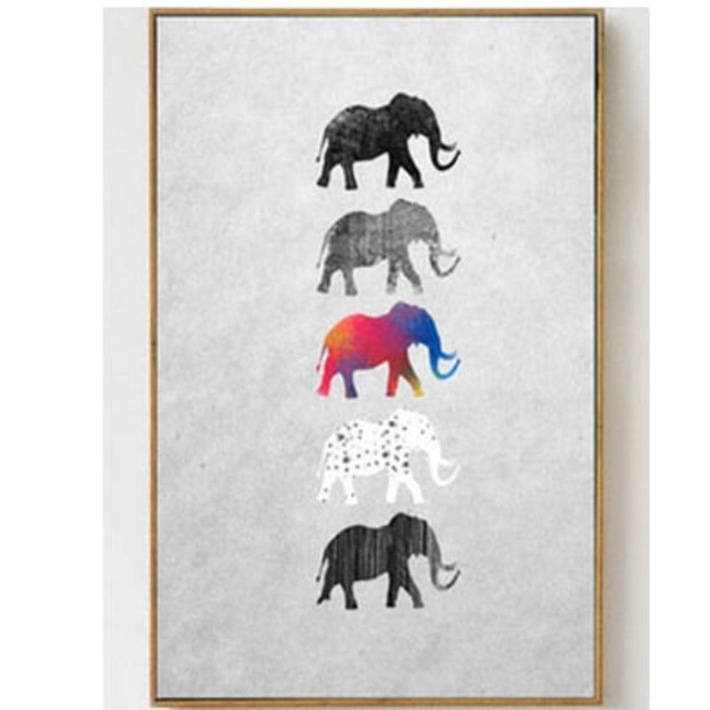 Moods Of Elephants - Leinwand Wandkunst Malerei