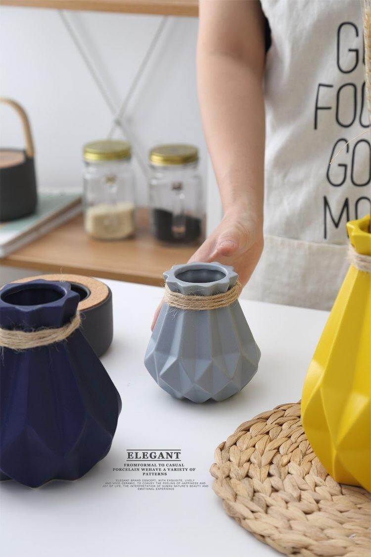 Frendorf | Modern Europa Kurz Matt Diamant Porzellan Keramik Vase