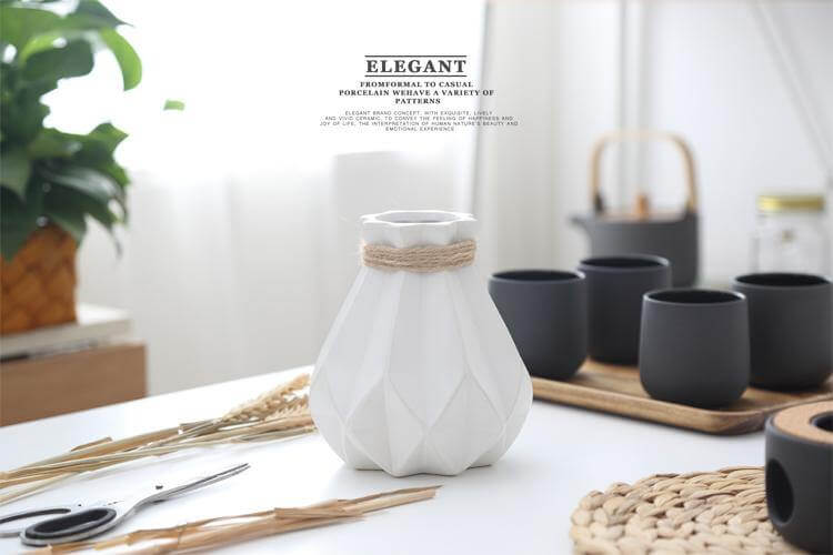 Frendorf | Modern Europa Kurz Matt Diamant Porzellan Keramik Vase