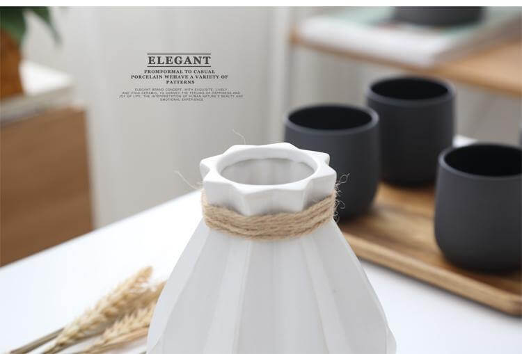 Frendorf | Modern Europa Kurz Matt Diamant Porzellan Keramik Vase