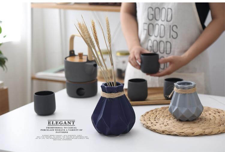 Frendorf | Modern Europa Kurz Matt Diamant Porzellan Keramik Vase