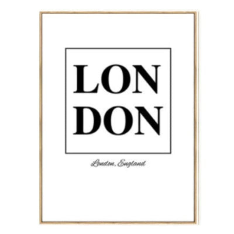 London Karte Landschaft - Leinwand Wandkunst Malerei