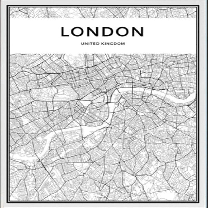 London Karte Landschaft - Leinwand Wandkunst Malerei