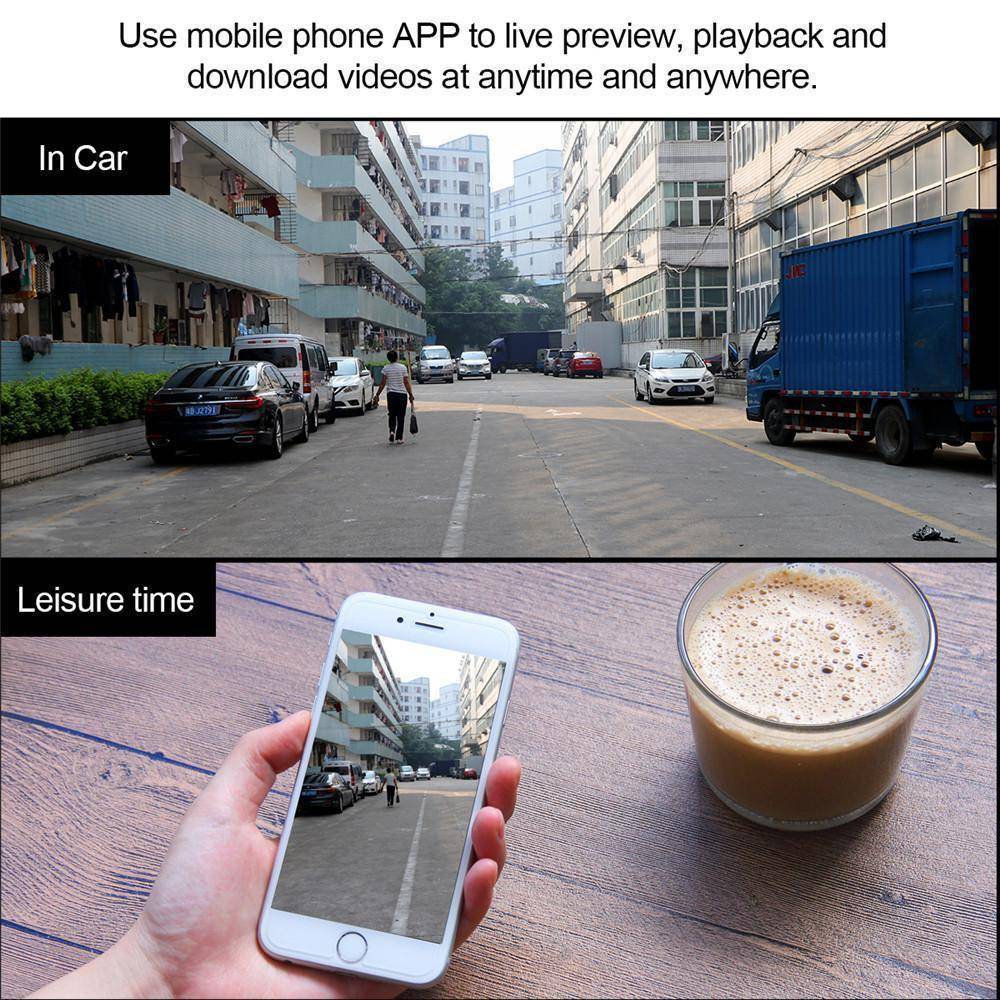 Frendorf | 1080P Auto Wireless WIFI Dash Cam DVR Kamera Digitaler Rekorder Video Recorder Straßen Camcorder APP Monitor DVR