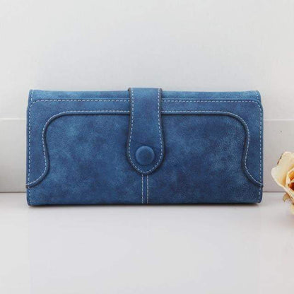 Frendorf | Exklusive Damen Geldbörsen Neue Wintermode Trends Pumpende Frosted Mehrfach Karten Position Zwei Falt Geldbörse Lady Ms. Lange Brieftasche Karte