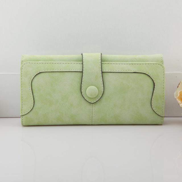 Frendorf | Exklusive Damen Geldbörsen Neue Wintermode Trends Pumpende Frosted Mehrfach Karten Position Zwei Falt Geldbörse Lady Ms. Lange Brieftasche Karte