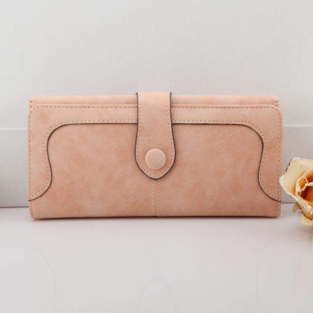 Frendorf | Exklusive Damen Geldbörsen Neue Wintermode Trends Pumpende Frosted Mehrfach Karten Position Zwei Falt Geldbörse Lady Ms. Lange Brieftasche Karte