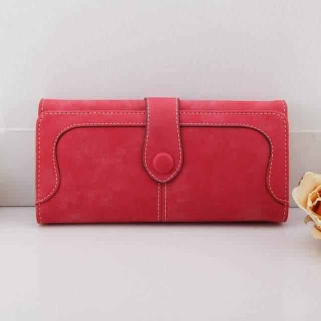 Frendorf | Exklusive Damen Geldbörsen Neue Wintermode Trends Pumpende Frosted Mehrfach Karten Position Zwei Falt Geldbörse Lady Ms. Lange Brieftasche Karte