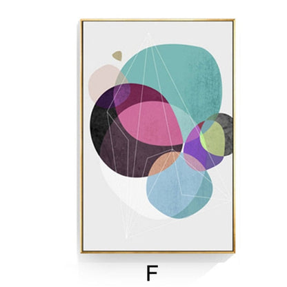 Geometric Nordic - Leinwand Wandkunst Gemälde