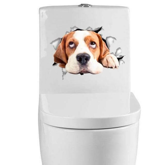 Frendorf | 3D Haustier Wand- und Badezimmeraufkleber