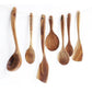 7-teiliges Utensilienset aus Teakholz