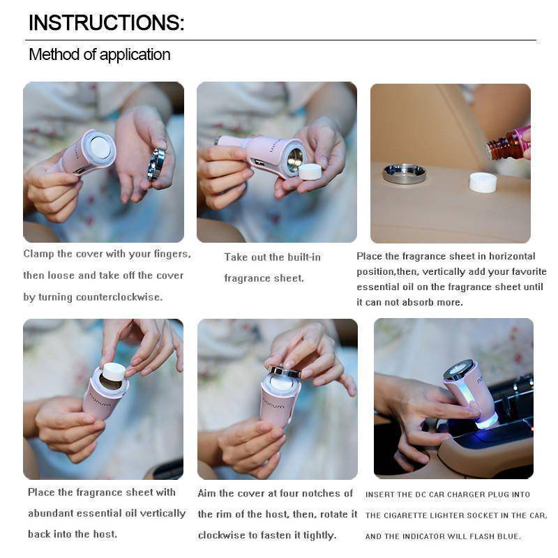 Frendorf | Auto Aroma Diffuser Auto Aromatherapie mit Dual Power USB Auto Ladegerät