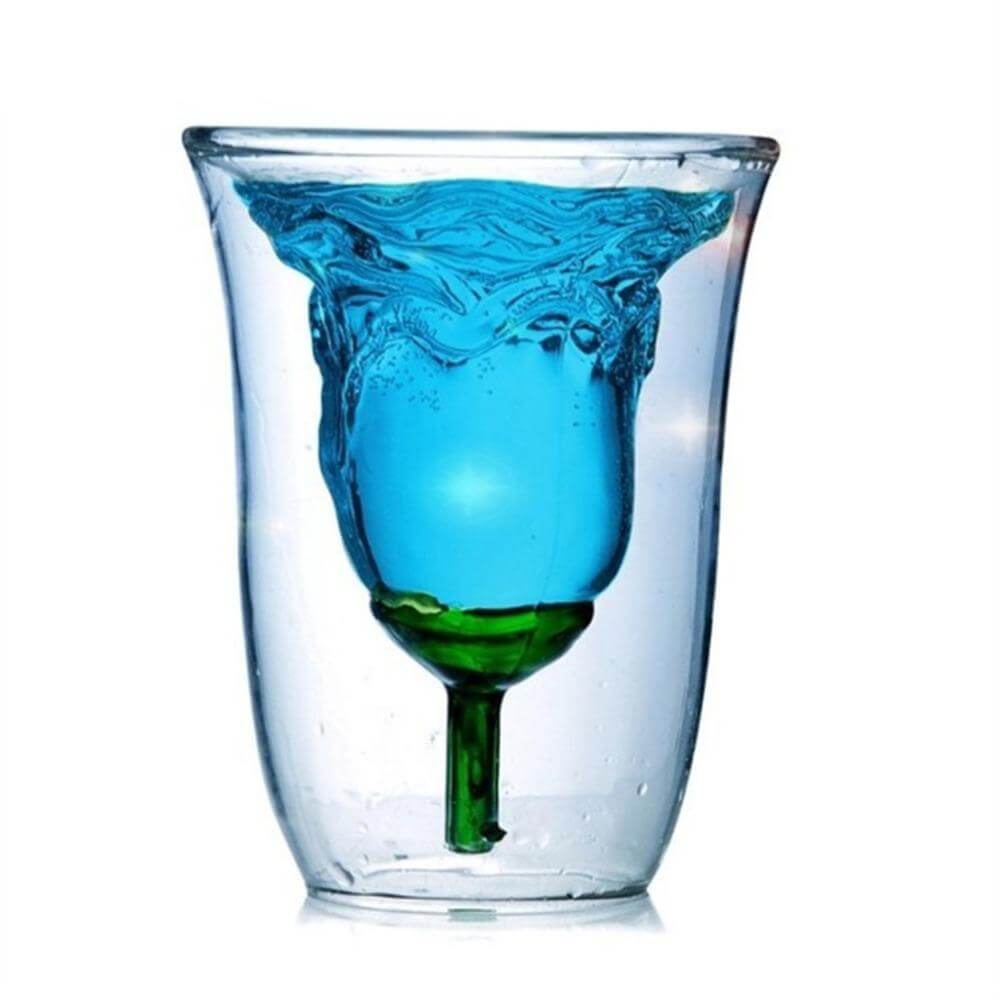 Frendorf | Blumenmuster Doppel-Layer Glas