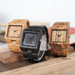 Frendorf | Bambus Holz Holz Herren Uhr - Rechteck Design