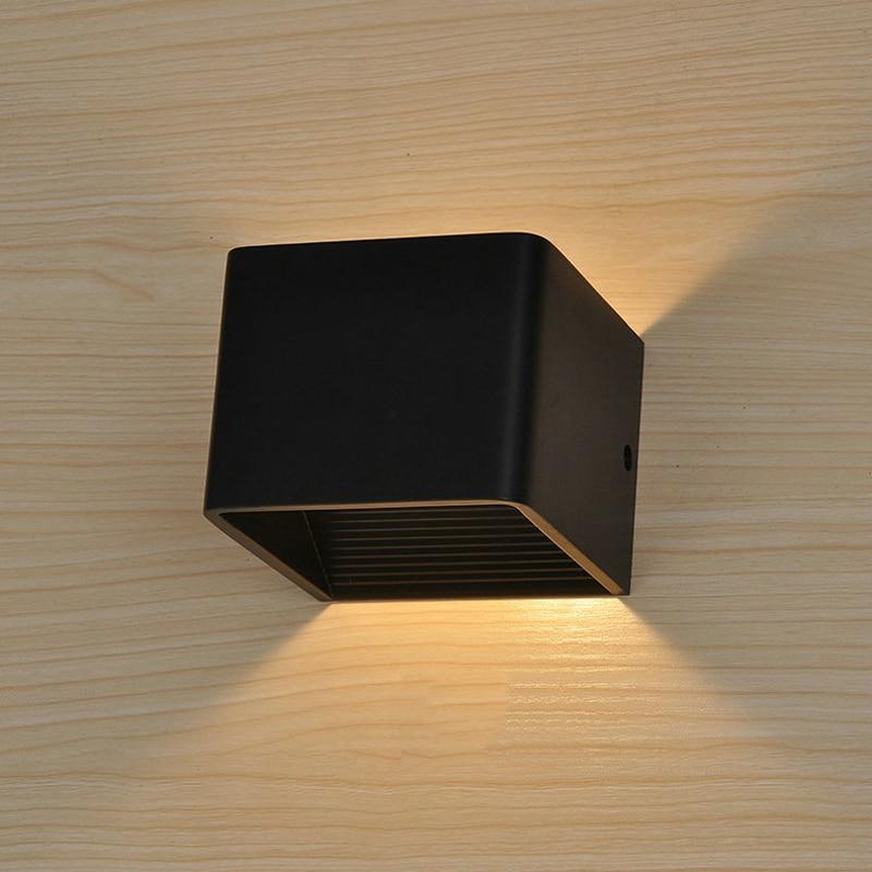Frendorf | LumiBloc LED Wandlampe | Up & Down Licht | Modernes Würfel-Design | Holz & Farbvarianten
