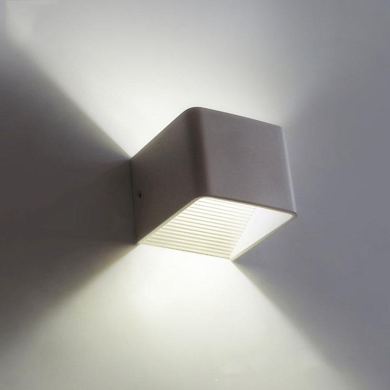 Frendorf | LumiBloc LED Wandlampe | Up & Down Licht | Modernes Würfel-Design | Holz & Farbvarianten