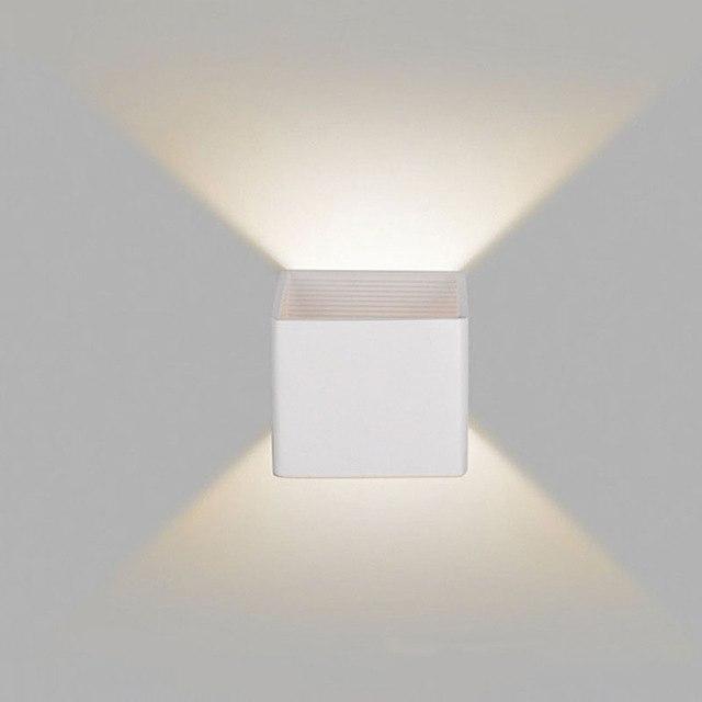 Frendorf | LumiBloc LED Wandlampe | Up & Down Licht | Modernes Würfel-Design | Holz & Farbvarianten