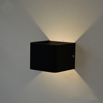 Frendorf | LumiBloc LED Wandlampe | Up & Down Licht | Modernes Würfel-Design | Holz & Farbvarianten