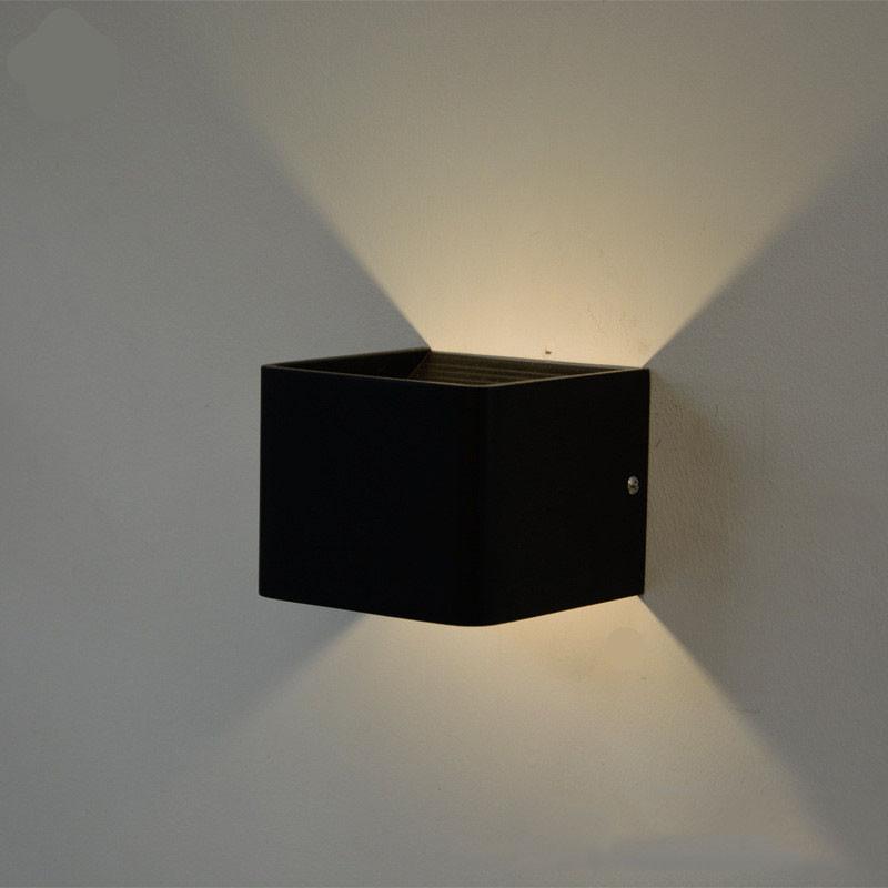 Frendorf | LumiBloc LED Wandlampe | Up & Down Licht | Modernes Würfel-Design | Holz & Farbvarianten