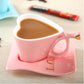 Herzförmige süße Keramikkaffee-Tasse