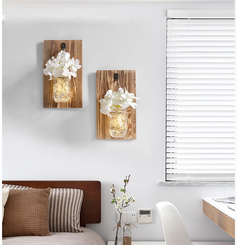 Frendorf | GlowMason Wandmontiertes LED-Licht im Einmachglas | Märchenhafte Beleuchtung | Dekoratives Highlight für Zuhause