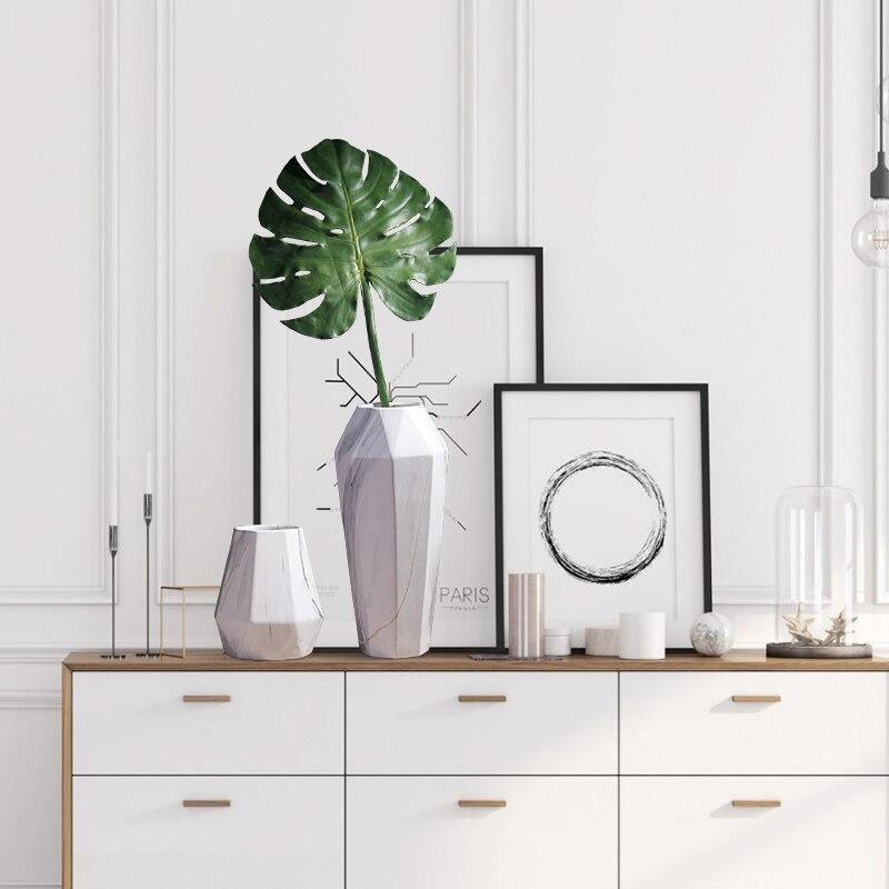 Frendorf | GeoMarble Geometrische Marmor-Vasen | Zeitloses Design | Hochwertige Dekoration | Perfekt für Zuhause
