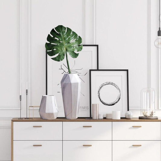 Frendorf | GeoMarble Geometrische Marmor-Vasen | Zeitloses Design | Hochwertige Dekoration | Perfekt für Zuhause