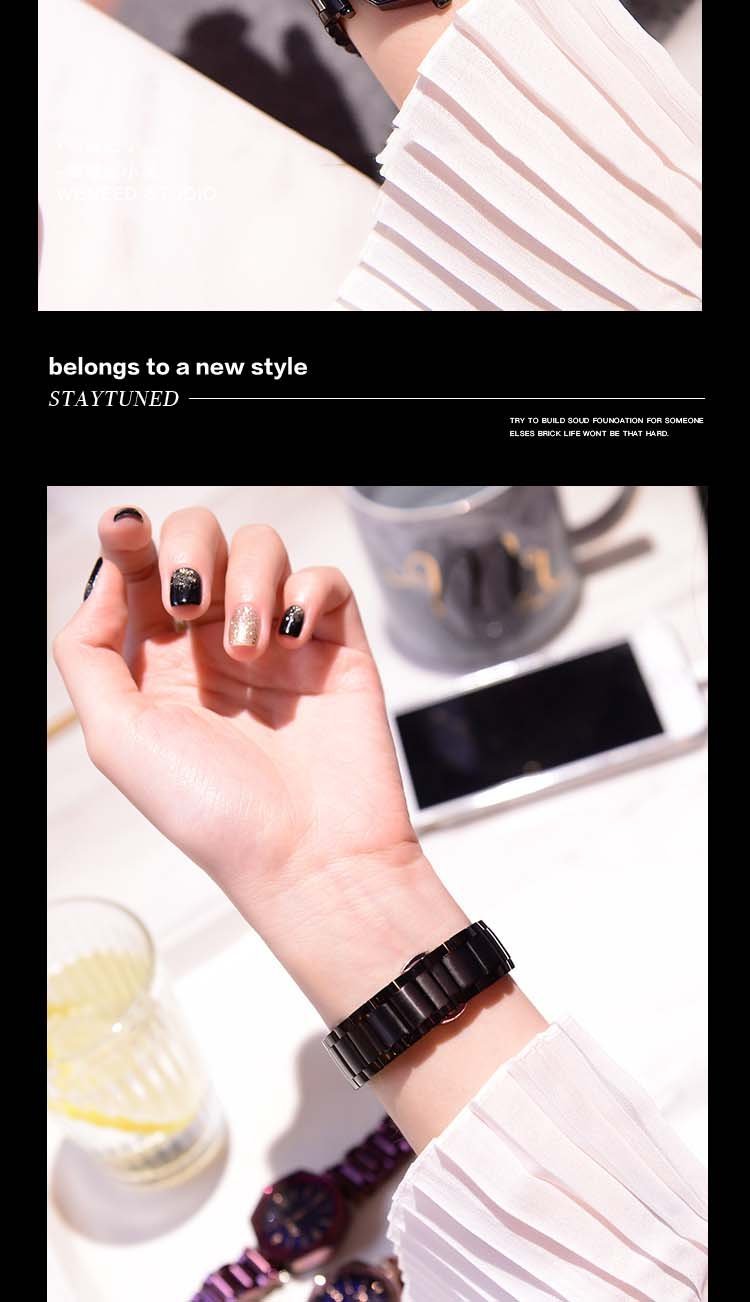 Frendorf | Schwarze Exotische Premier Designer Schweizer Quarz Damen Uhr